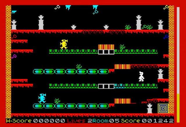 Manic Miner gameplay on the ZX Spectrum