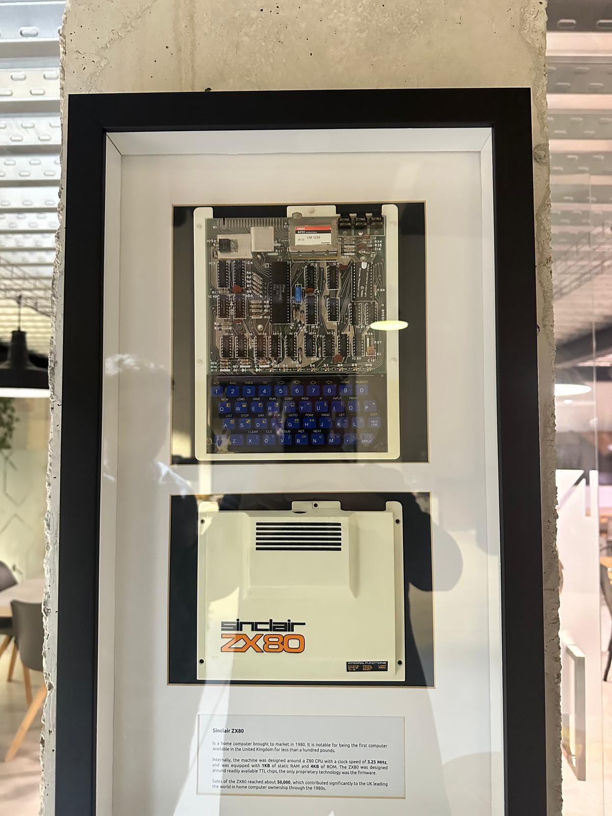 Sinclair ZX80 (1980) framed in the Luzia office, Villena