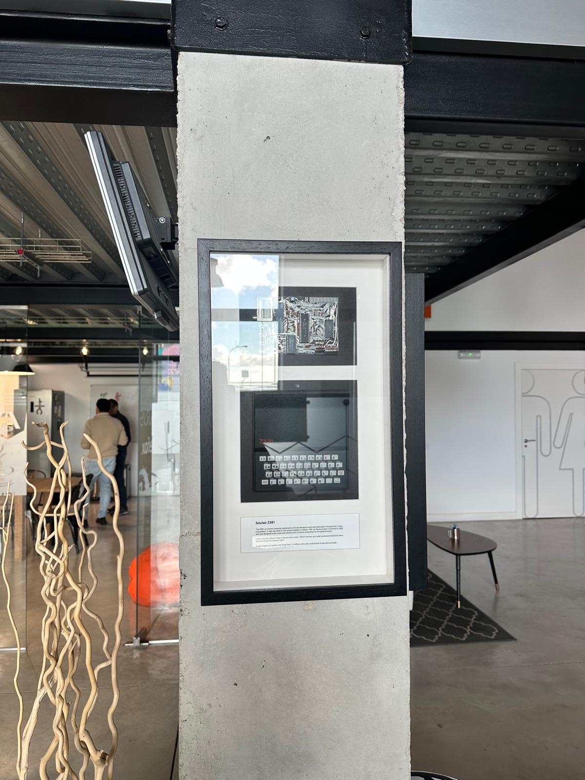 Sinclair ZX81 (1981) framed in the Luzia office, Villena