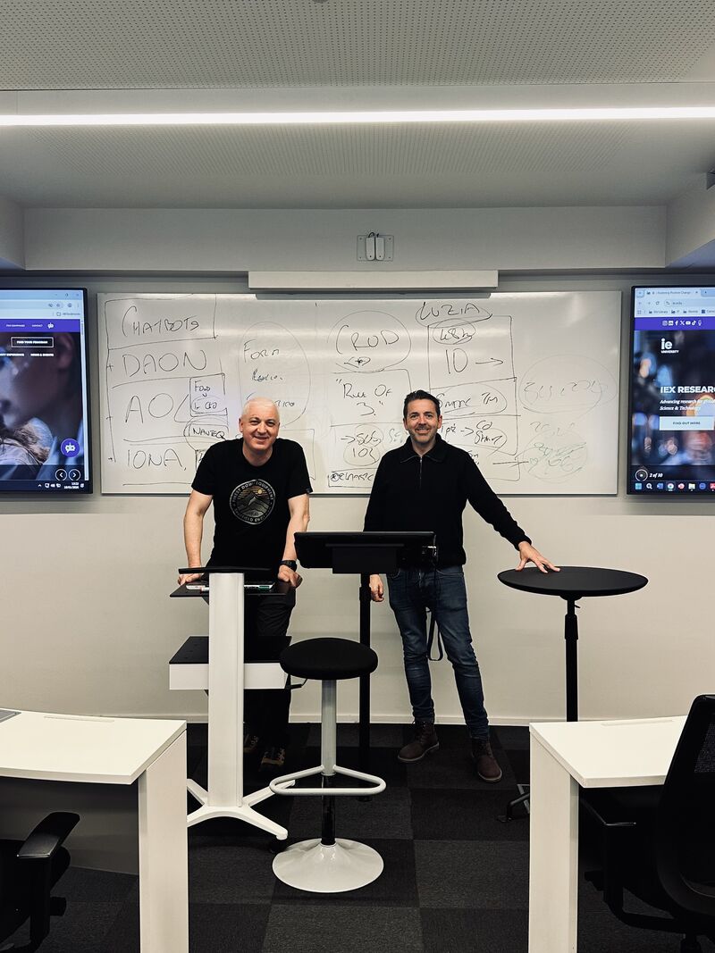 Speaking to Joe Haslam's MBA class at IE Business School in Madrid