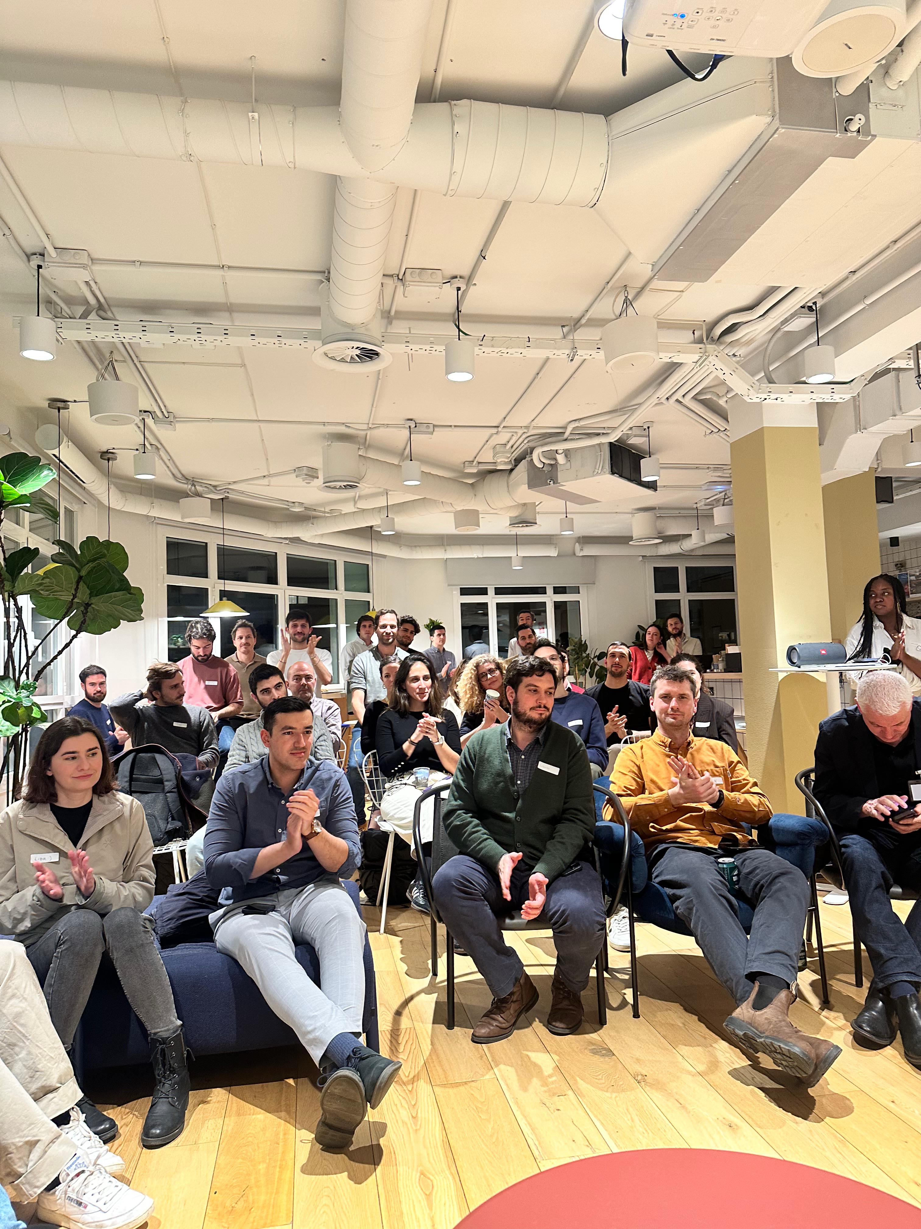 Audience at a Madrid product and AI event