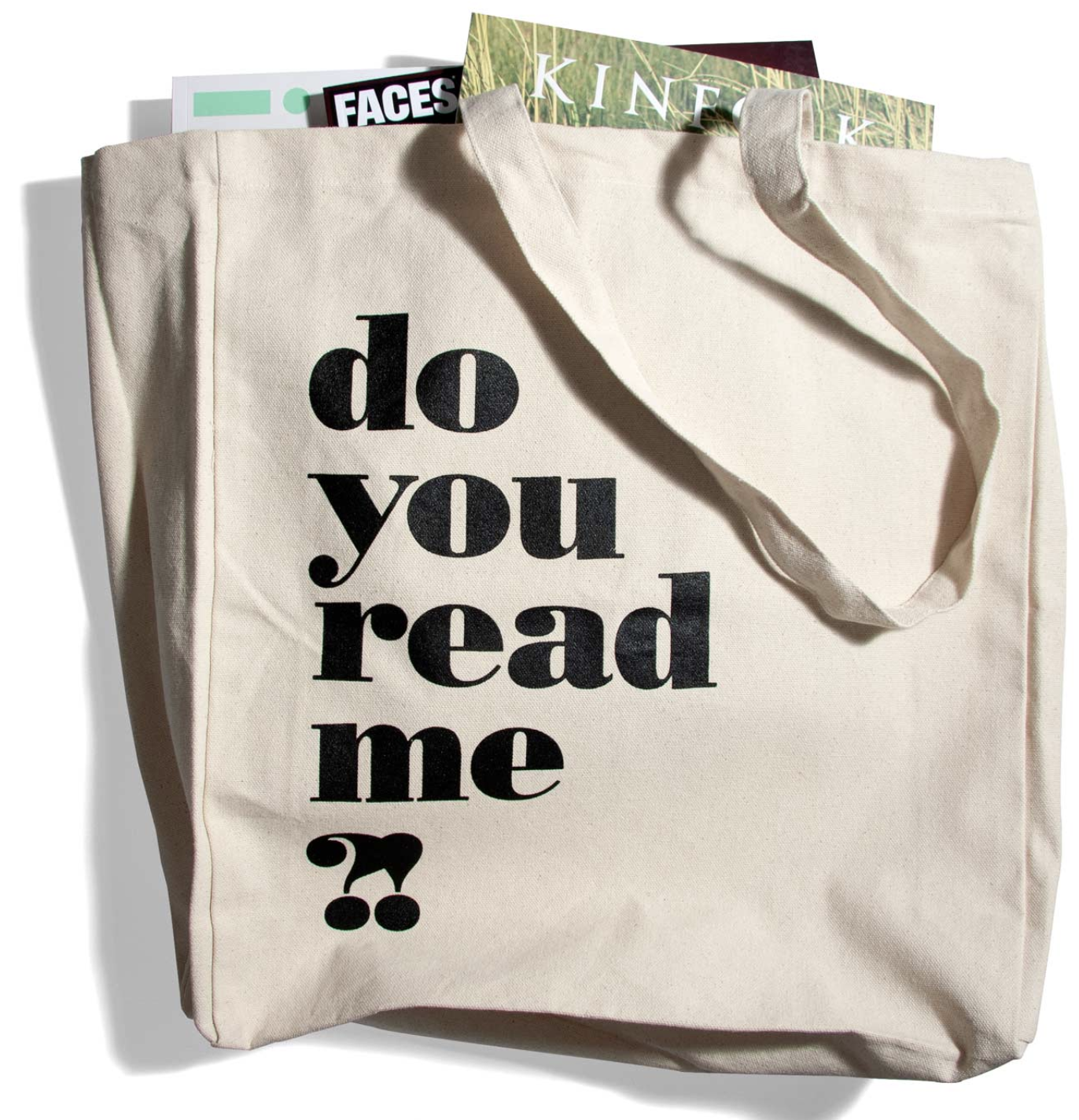 Do You Read Me? tote bag with magazines