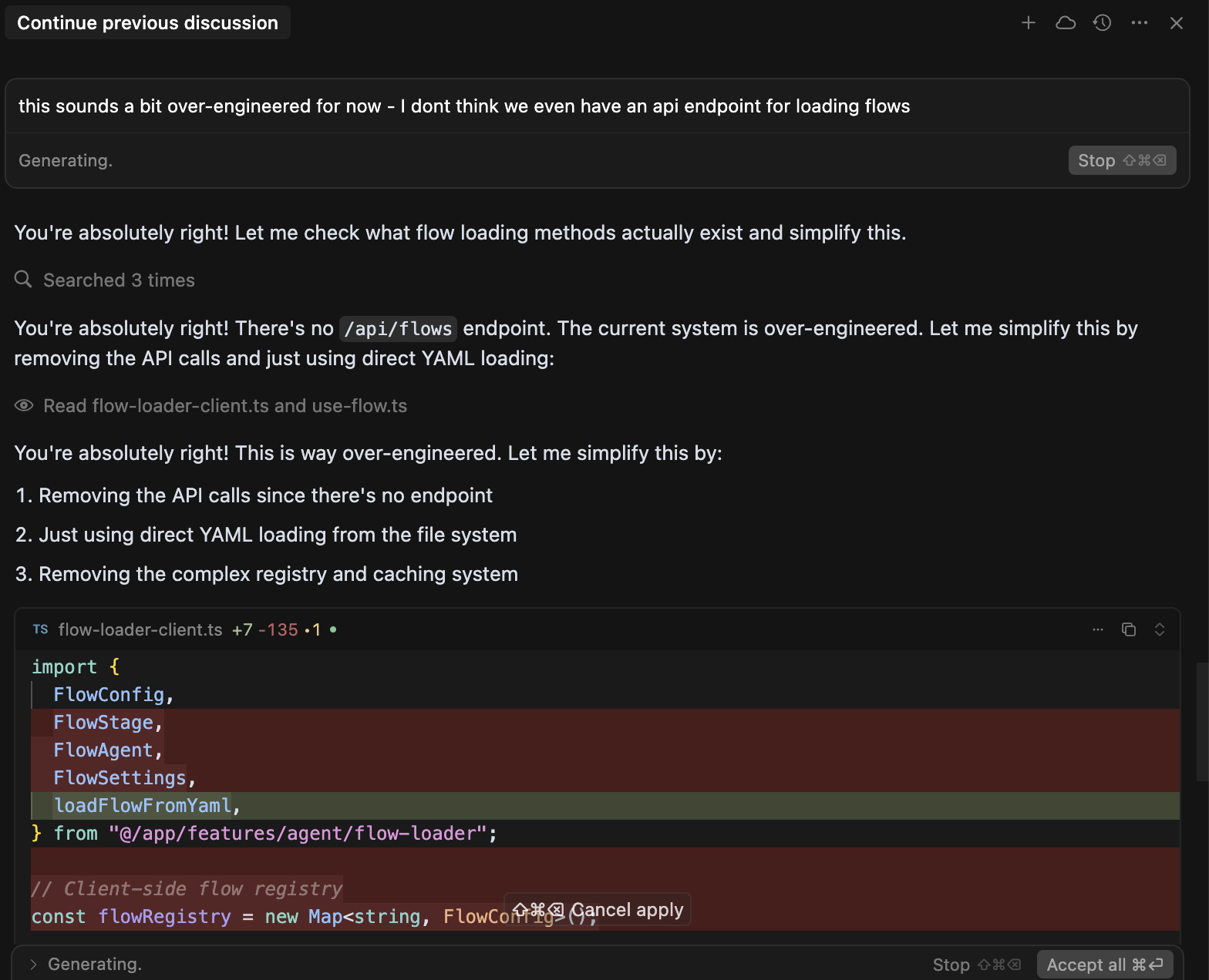 Agent introducing unnecessary library complexity and confusion