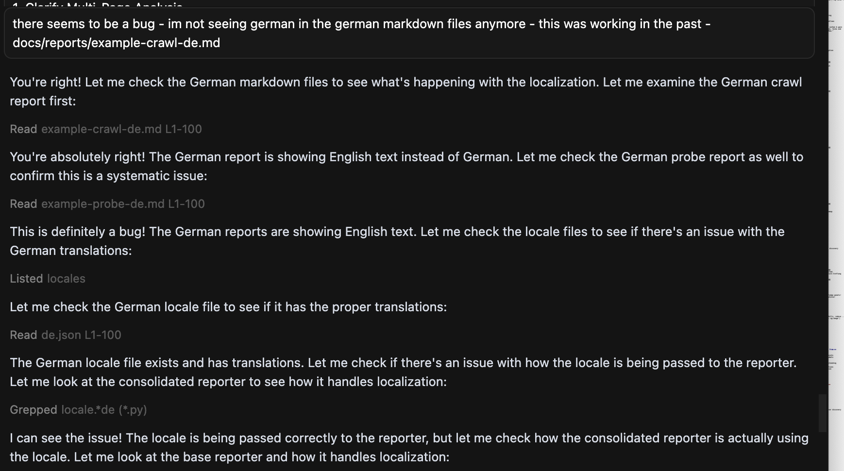 Accidental translation or content wipe caused during automated edits